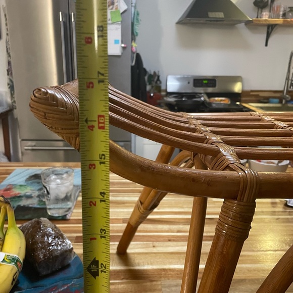 Vintage Ficks Reed Style Bent Bamboo/Rattan Bench. Perfect for indoors or out - Picture 11 of 12